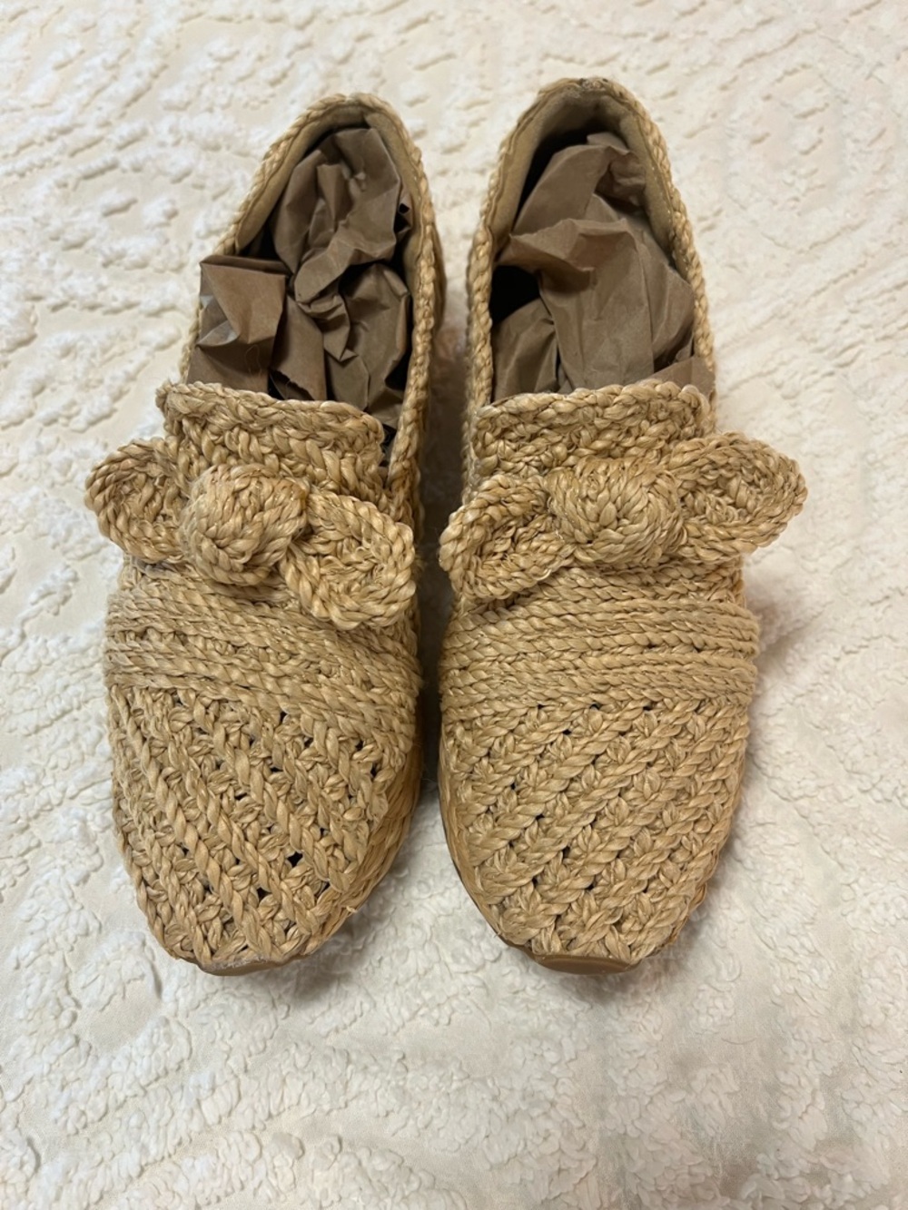 Coconuts by Matisse Braided Raffia Knot Loafers in Natural